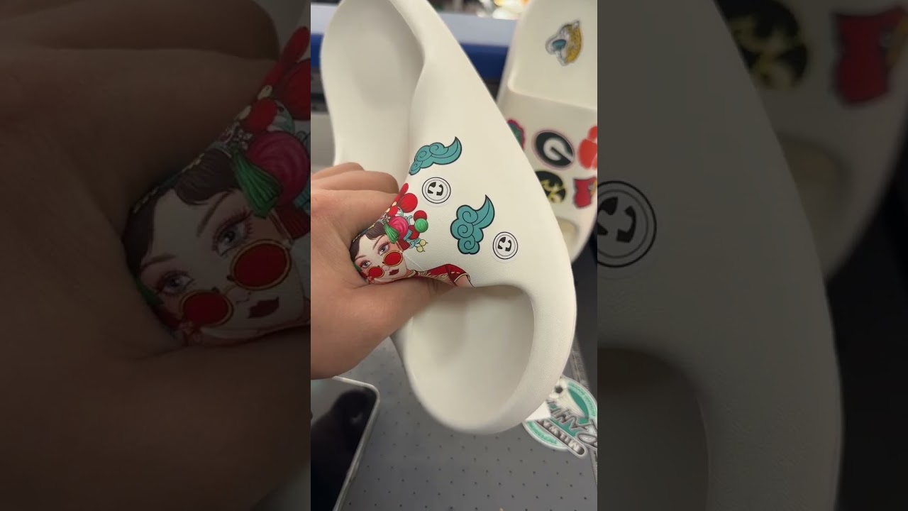 UV DTF Cold Transfer Sticker on EVA Slippers | No Heat Required Printing
