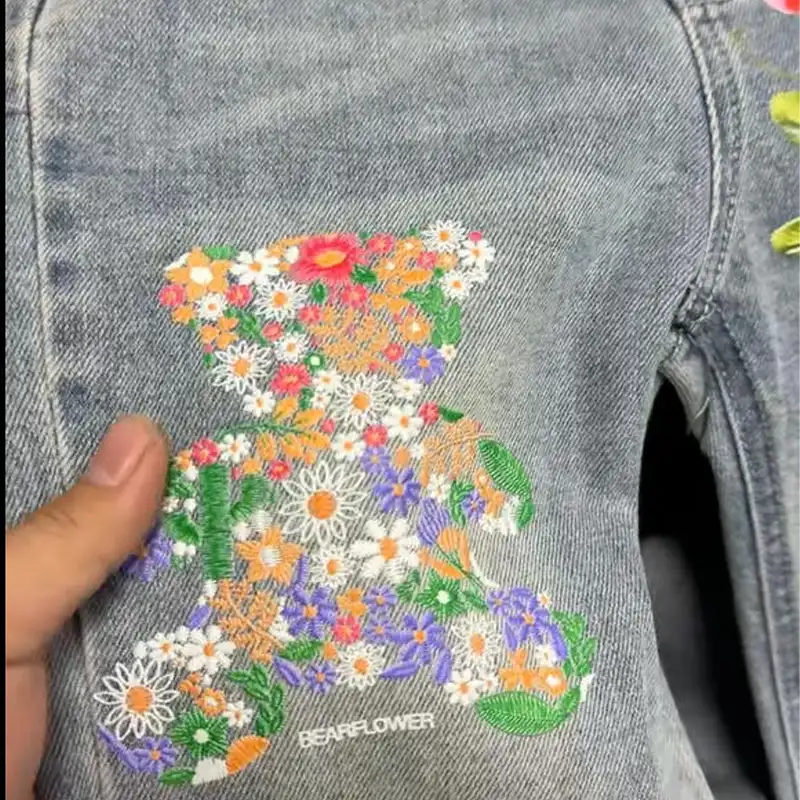 Embroidery-like printing on fabric