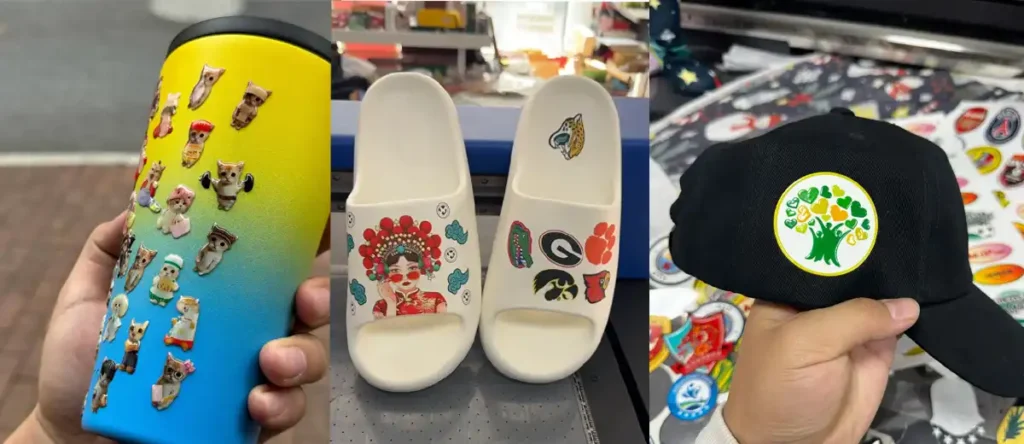 3D Raised Labels for Hats and Clothing Applications 3D raised labels applied on hats, clothing, and apparel logo products