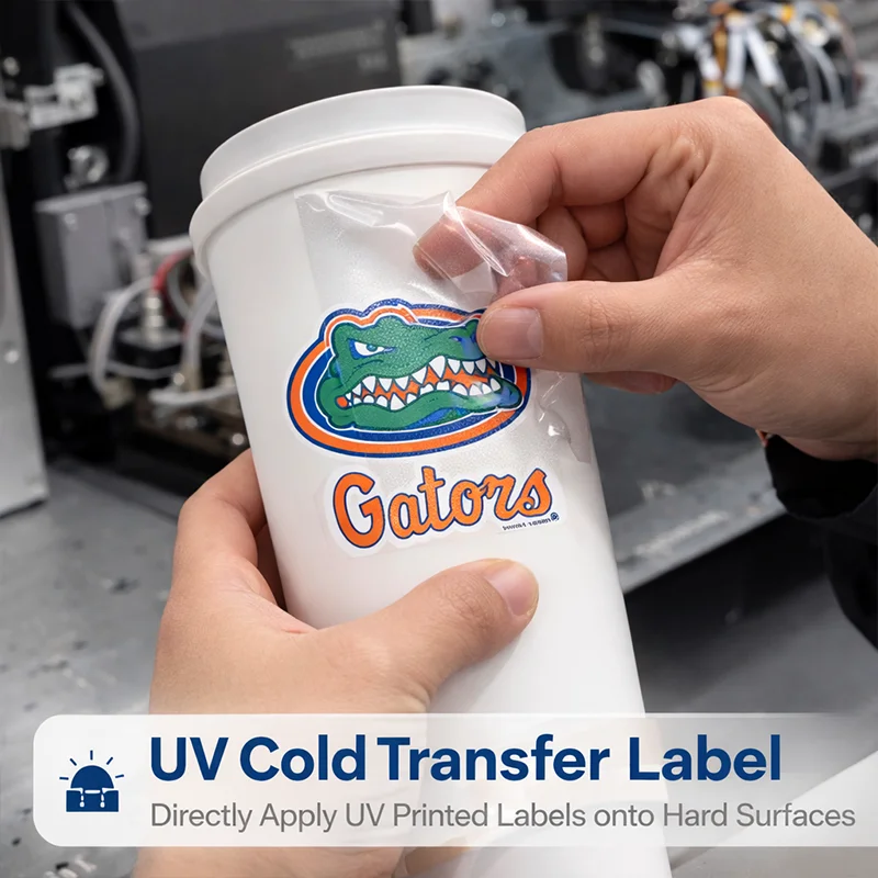 PET UV DTF film for crystal label printing and transfer applications