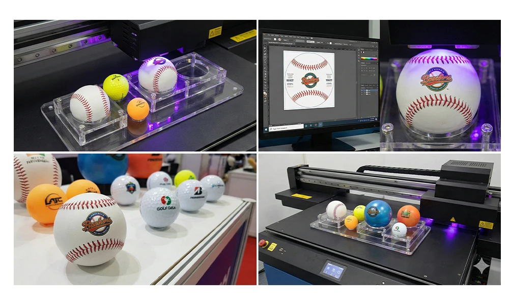 uv flatbed printer for ball logo