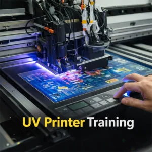 UV Printer training process machine setup