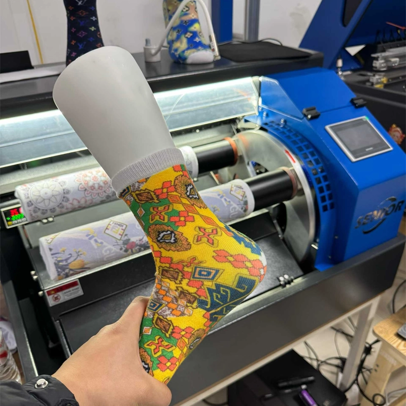 sock printing machine for 360 digital custom sock printing with Epson i1600 printhead