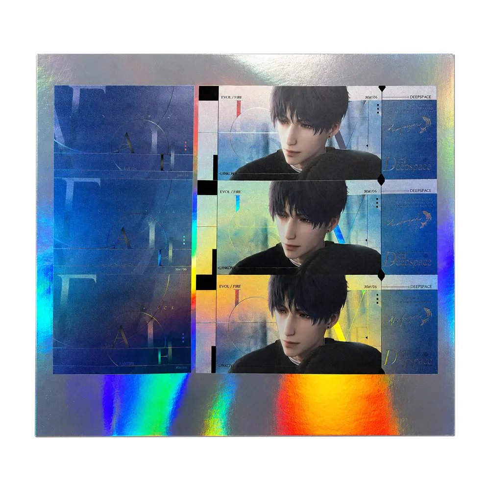 UV printed holographic laser card sheet