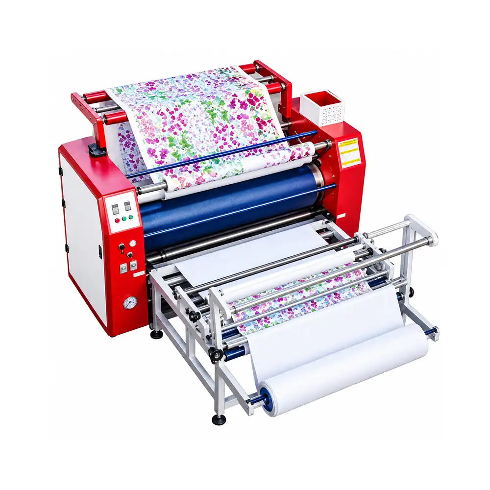 SE-05 multi-function rotary heat press machine with bottom-feed system for textile sublimation